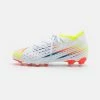 Adidas Performance PREDATOR EDGE.3 MG J UNISEX - Moulded Stud Football Boots - Cloud White/solar Yellow/power Blue