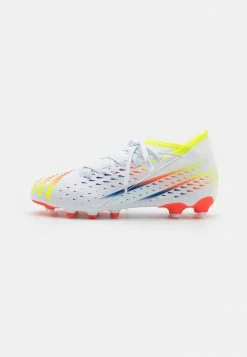 Adidas Performance PREDATOR EDGE.3 MG J UNISEX - Moulded Stud Football Boots - Cloud White/solar Yellow/power Blue