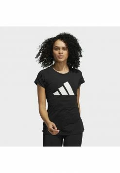 Adidas Performance 3-STRIPES TRAINING TEE - Print T-shirt - Black