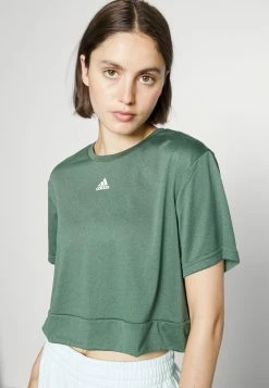 Adidas Performance CROP - Basic T-shirt - Green Oxide/white 12 Adidas Performance CROP - Basic T-shirt - Green Oxide/white -adidas Performance Shop 01e1bc4de65f4d87abb91bb76842a875