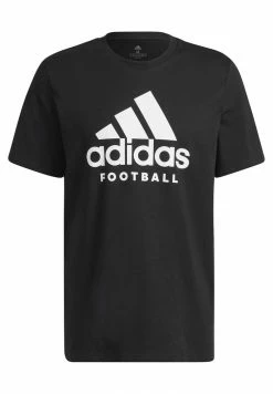 Adidas Performance FOOTBALL LOGO TEE - Print T-shirt - Black -adidas Performance Shop 0285c839cec2409589c5340cbcd5e07c