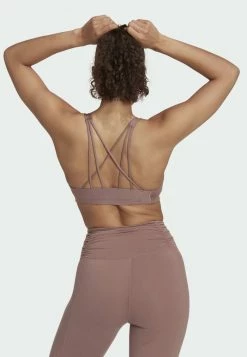Adidas Performance BRA - Medium Support Sports Bra - Brown -adidas Performance Shop 02da4a941d8749f6a69ec4a04f80f3b9