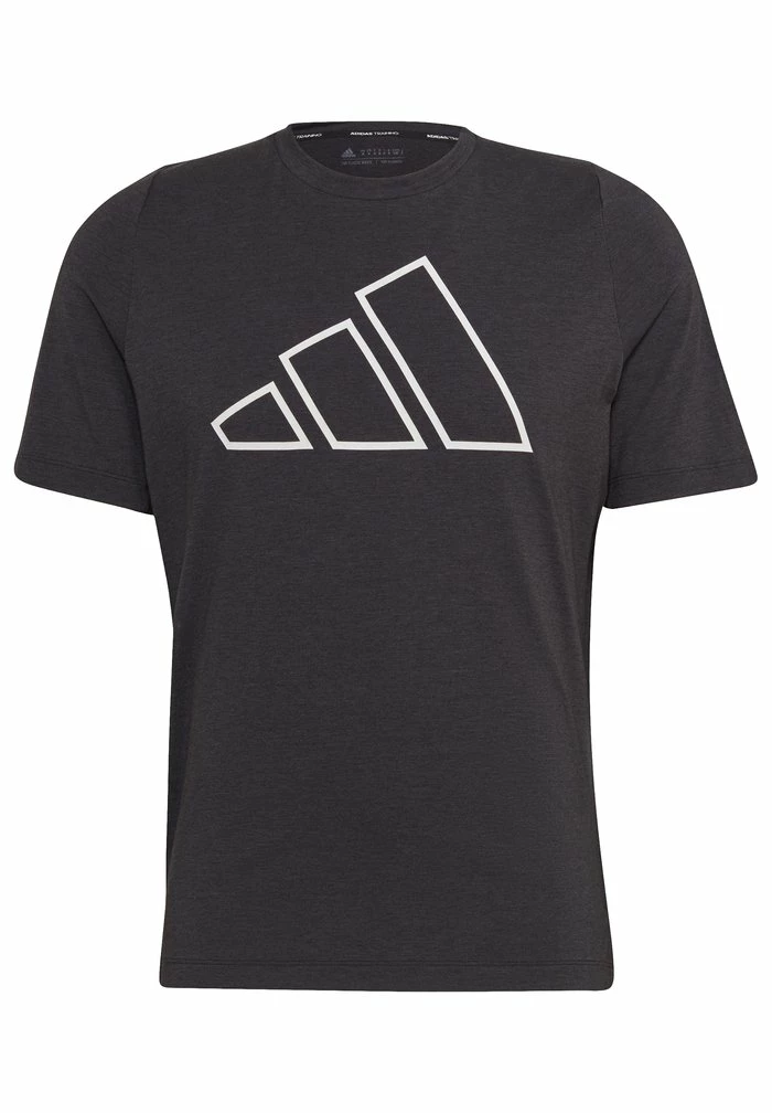 Adidas Performance TI BAR TEE - Print T-shirt - Black 7 Adidas Performance TI BAR TEE - Print T-shirt - Black - Image 5