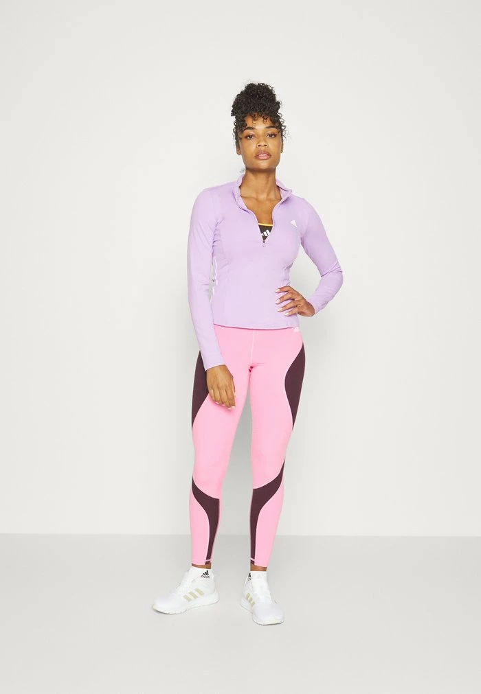 Adidas Performance HYPERGLAM ZIP - Long Sleeved Top - Purple Glow 4 Adidas Performance HYPERGLAM ZIP - Long Sleeved Top - Purple Glow - Image 2