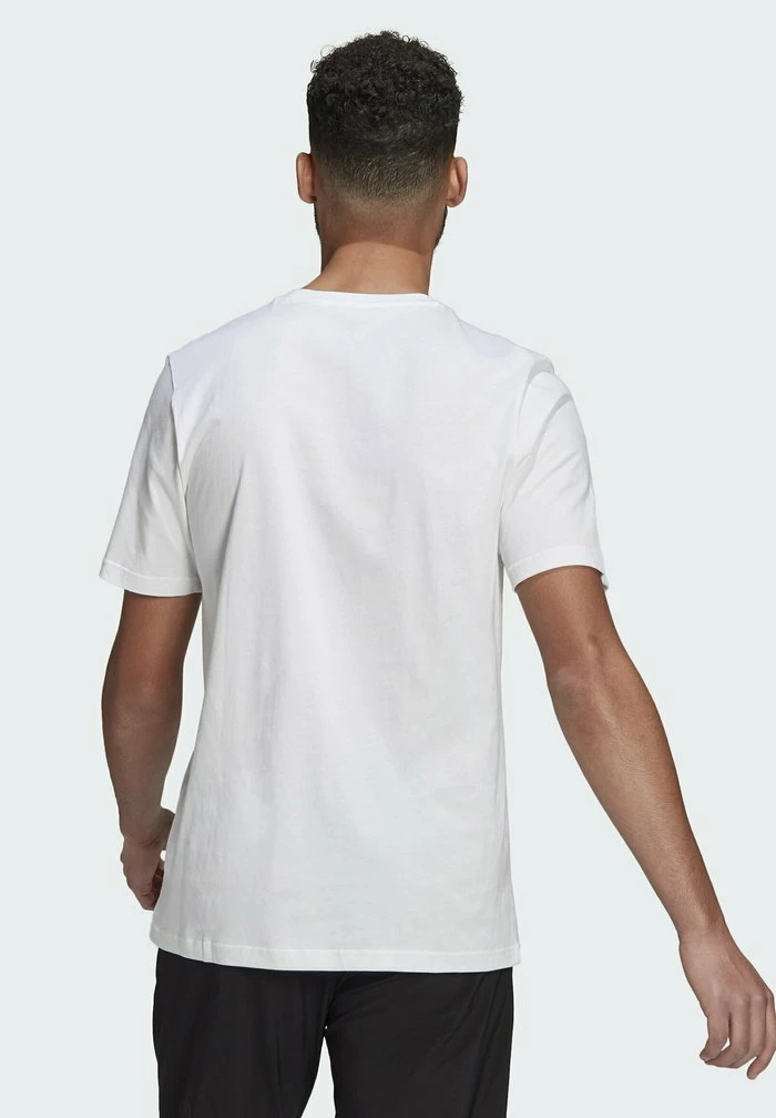 Adidas Performance M LIN SJ T - Print T-shirt - White Black 4 Adidas Performance M LIN SJ T - Print T-shirt - White Black - Image 2