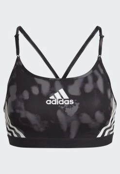 Adidas Performance AEROREACT HYPERGLAM - Light Support Sports Bra - Grey Four/black/white -adidas Performance Shop 09b410bf64da4495bdfb764f55e9cb96