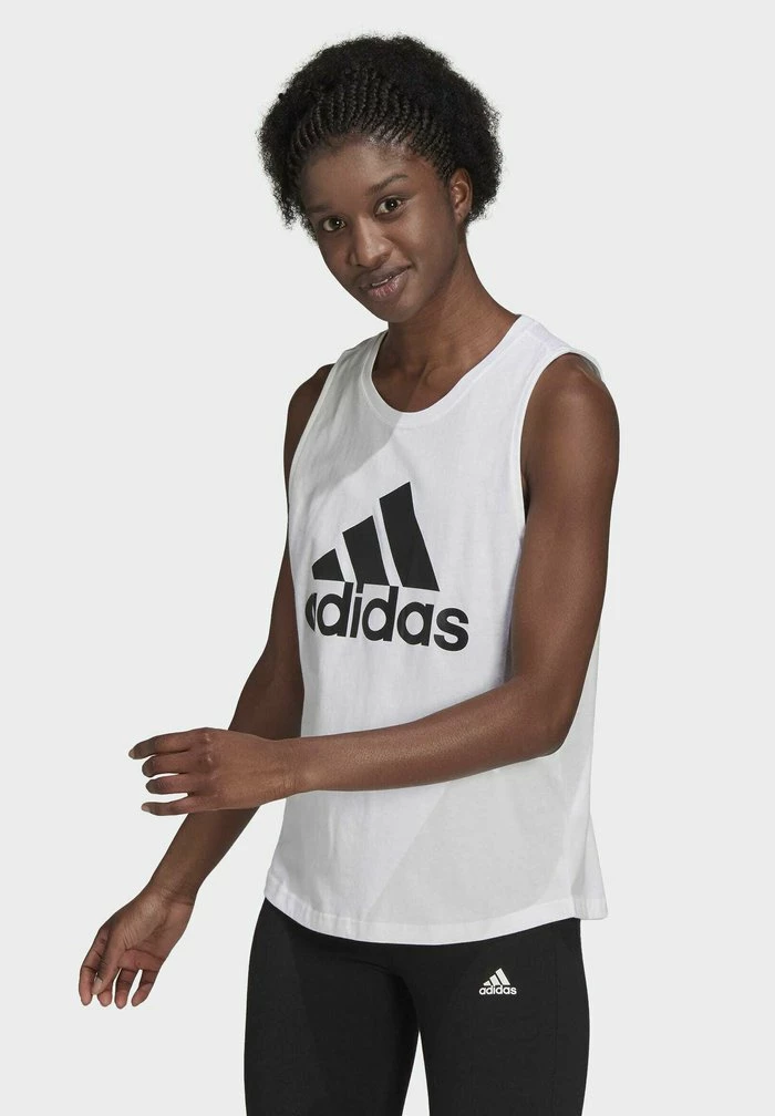 Adidas Performance ESSENTIALS BIG LOGO - Print T-shirt - White 3 Adidas Performance ESSENTIALS BIG LOGO - Print T-shirt - White