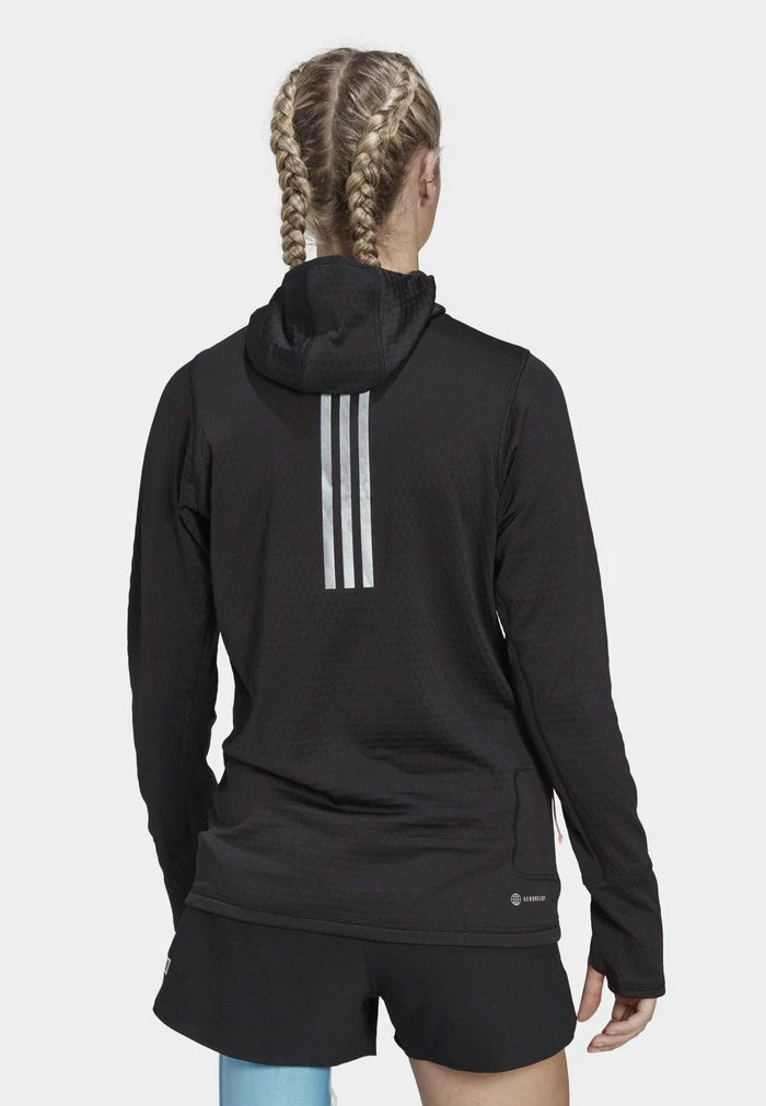 Adidas Performance X-CITY LONG SLEEVE - Fleece Jumper - Black 4 Adidas Performance X-CITY LONG SLEEVE - Fleece Jumper - Black - Image 2
