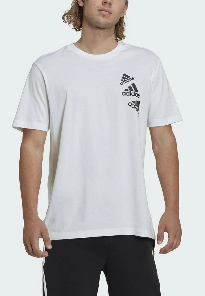 Adidas Performance Print T-shirt - White 3 Adidas Performance Print T-shirt - White