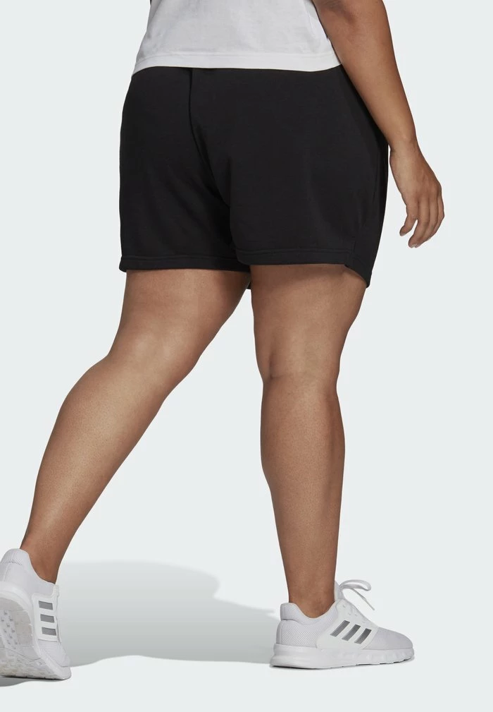 Adidas Performance ESSENTIALS SLIM LOGO SHORTS (PLUS SIZE) - Sports Shorts - Black/white 4 Adidas Performance ESSENTIALS SLIM LOGO SHORTS (PLUS SIZE) - Sports Shorts - Black/white - Image 2