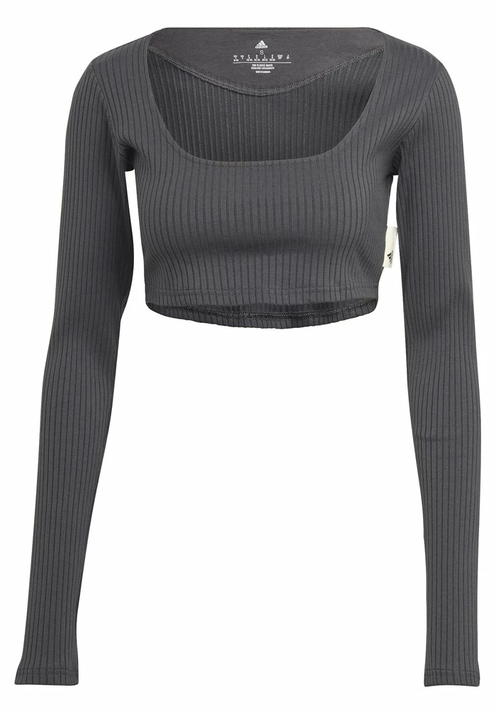 Adidas Performance W SL RIB CRO LS - Sports T-shirt - Carbon 9 Adidas Performance W SL RIB CRO LS - Sports T-shirt - Carbon - Image 7