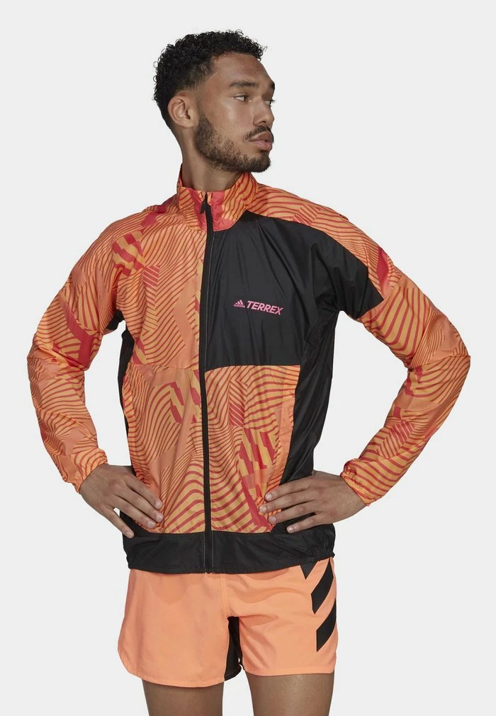 Adidas Performance TRAIL WIND J - Running Jacket - Bliss Lilac Beam Orange 3 Adidas Performance TRAIL WIND J - Running Jacket - Bliss Lilac Beam Orange