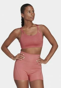 Adidas Performance YOGA LUXE STUDIO FIRE - Light Support Sports Bra - Red