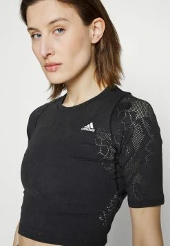 Adidas Performance RNFAST TEE - Sports T-shirt - Black/carbon -adidas Performance Shop 0f32bb6bc9294dc9933021eb4b2cb248