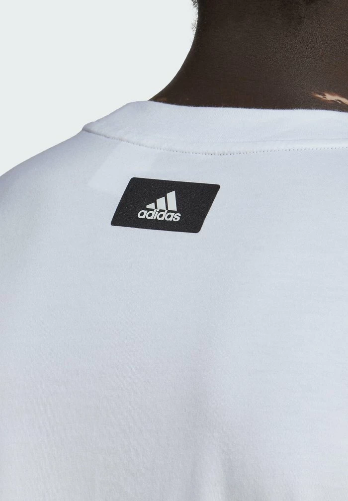 Adidas Performance LOGO - Print T-shirt - White 9 Adidas Performance LOGO - Print T-shirt - White - Image 7