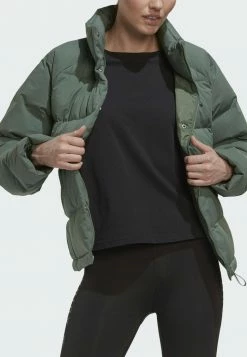 Adidas Performance HELIONIC - Down Jacket - Green -adidas Performance Shop 101bef06887a42cc9ea49cca2a454c32