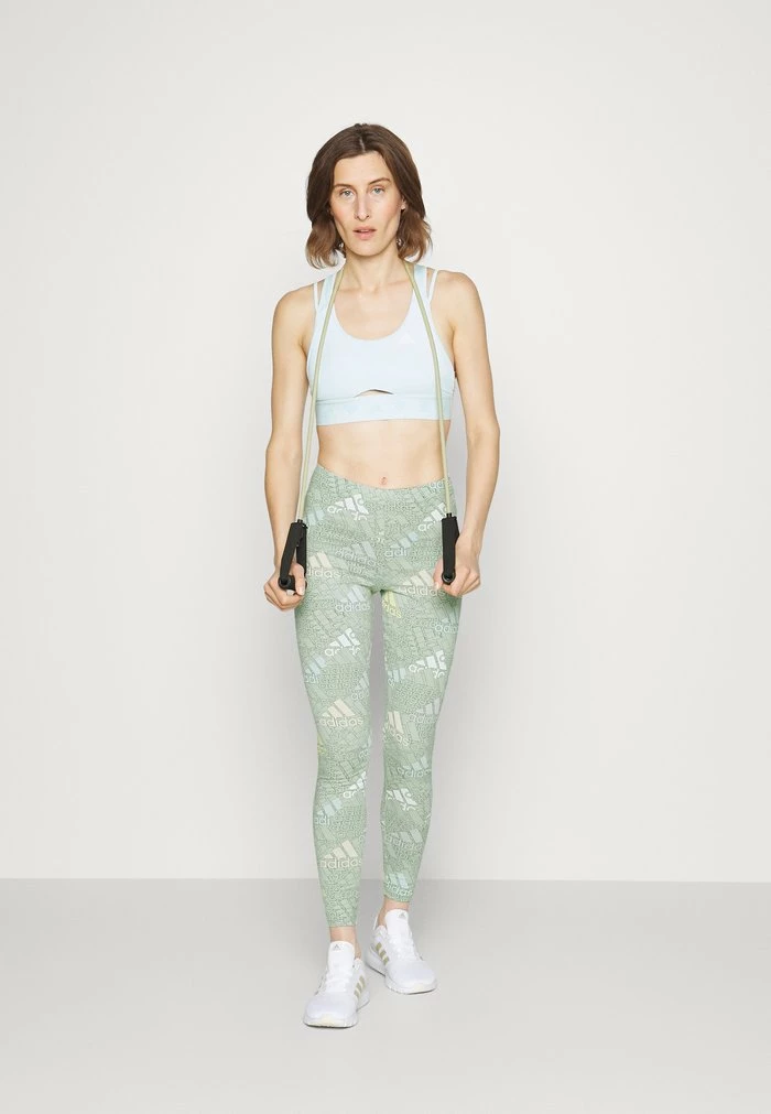 Adidas Performance W BLUV Q3 G - Leggings - Linen Green/multicolor/white 4 Adidas Performance W BLUV Q3 G - Leggings - Linen Green/multicolor/white - Image 2