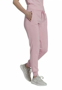 Adidas Performance ESSENTIALS FRENCH TERRY LOGO - Tracksuit Bottoms - True Pink/white -adidas Performance Shop 123181e9f1c64ac0b4d9d3c28e51d05d