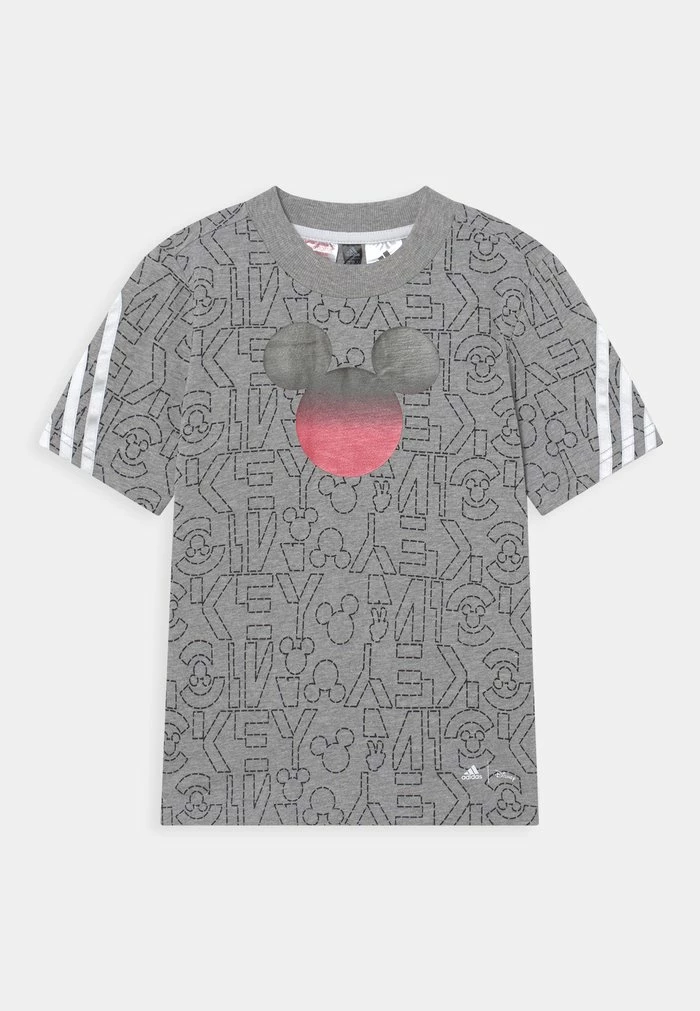 Adidas Performance LK DISNEY MICKEY MOUSE TEE - Print T-shirt - Medium Grey Heather/white/vivid Red 3 Adidas Performance LK DISNEY MICKEY MOUSE TEE - Print T-shirt - Medium Grey Heather/white/vivid Red