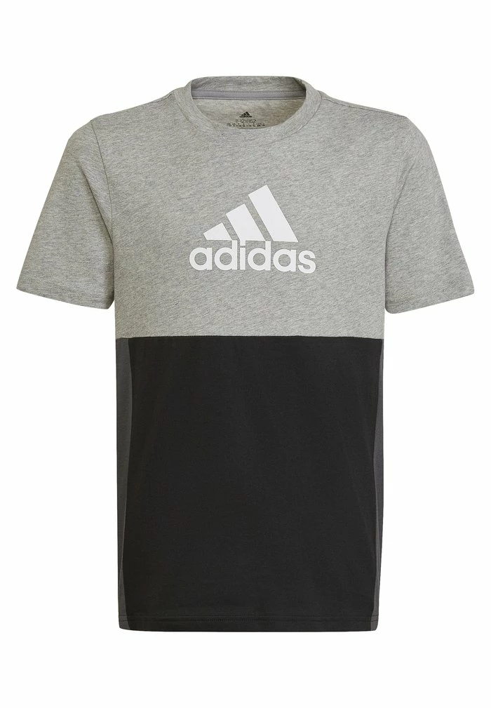Adidas Performance TEE - Print T-shirt - Medium Grey Heather/white/black 3 Adidas Performance TEE - Print T-shirt - Medium Grey Heather/white/black
