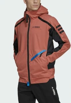 Adidas Performance UTILITAS - Hardshell Jacket - Brown -adidas Performance Shop 147ddb14f9ed49fa920692e67b8be782