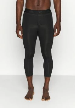 Adidas Performance 3 STRIPES PRIMEGREEN TECHFIT COMPRESSION CAPRI 3/4 LEGGINGS - Leggings - Black