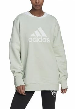 Adidas Performance W FI BOS CREW - Sweatshirt - Linen Green -adidas Performance Shop 15b7ffa4851048e78d44bb55e496787e