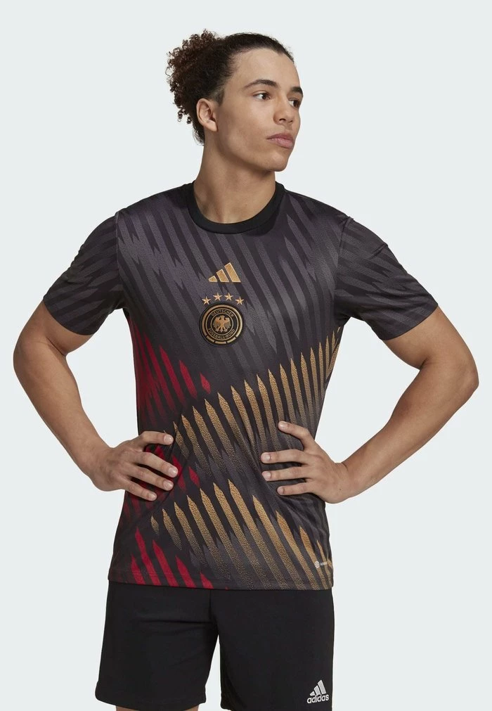 Adidas Performance DEUTSCHLAND DFB PREMATCH SHIRT - National Team Wear - Black Grey Six Team Victory Red St Tan 3 Adidas Performance DEUTSCHLAND DFB PREMATCH SHIRT - National Team Wear - Black Grey Six Team Victory Red St Tan