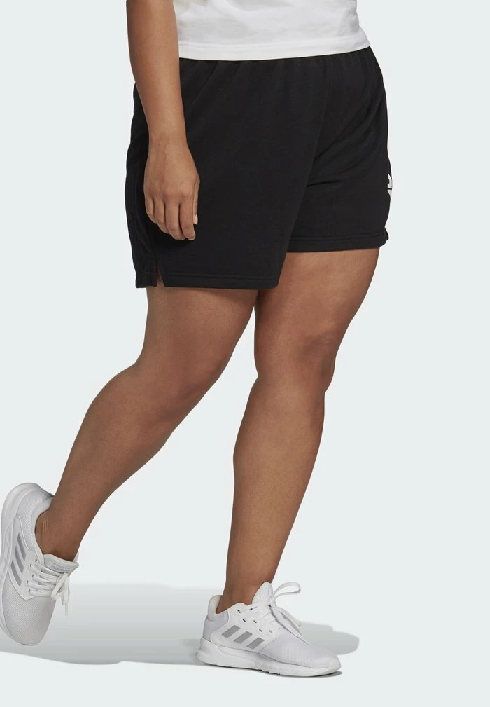 Adidas Performance ESSENTIALS SLIM LOGO SHORTS (PLUS SIZE) - Sports Shorts - Black/white 3 Adidas Performance ESSENTIALS SLIM LOGO SHORTS (PLUS SIZE) - Sports Shorts - Black/white