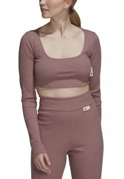 Adidas Performance W SL RIB CRO LS - Sports T-shirt - Brown 11 Adidas Performance W SL RIB CRO LS - Sports T-shirt - Brown -adidas Performance Shop 173871d272df4512b3863ff930b9d632