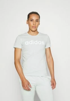 Adidas Performance LOUNGEWEAR ESSENTIALS SLIM LOGO - Print T-shirt - Green