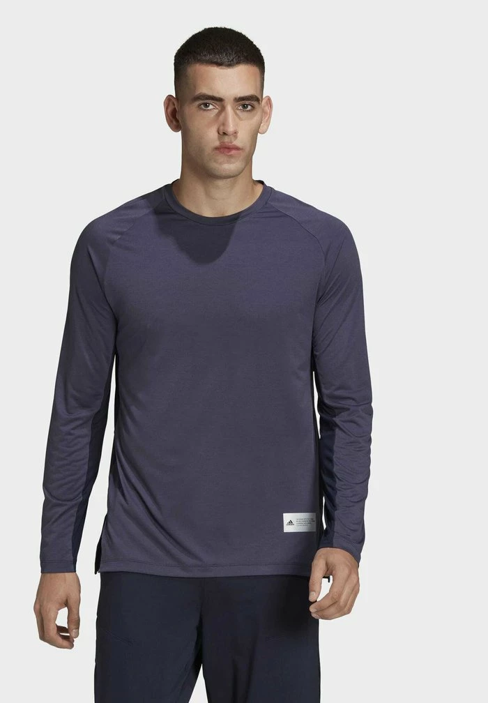 Adidas Performance LONG SLEEVE - Long Sleeved Top - Blue 3 Adidas Performance LONG SLEEVE - Long Sleeved Top - Blue