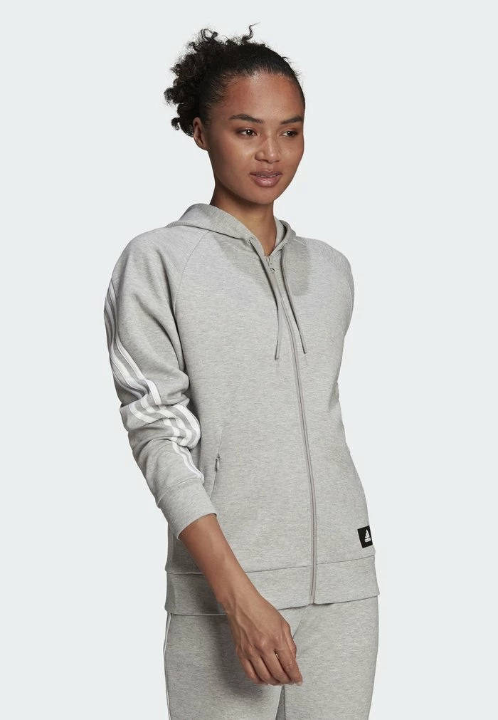 Adidas Performance FUTURE ICONS - Zip-up Sweatshirt - Grey 7 Adidas Performance FUTURE ICONS - Zip-up Sweatshirt - Grey - Image 5