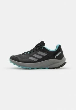 Adidas Performance TERREX TRAILRIDER - Trail Running Shoes - Core Black/grey Three/mint Ton