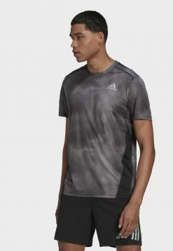 Adidas Performance OWN THE RUN - Print T-shirt - Grey