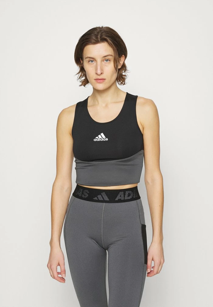 Adidas Performance Top - Black/grey Six/white 3 Adidas Performance Top - Black/grey Six/white