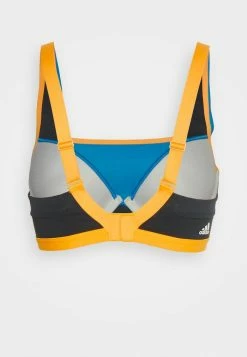 Adidas Performance BEST - High Support Sports Bra - Grey/orange/blue -adidas Performance Shop 1d60204b8b4f47b39880d598fb987c54