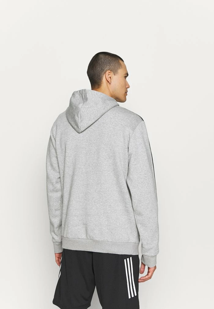 Adidas Performance 3 STRIPES ESSENTIALS - Hoodie - Medium Grey Heather/black 5 Adidas Performance 3 STRIPES ESSENTIALS - Hoodie - Medium Grey Heather/black - Image 3