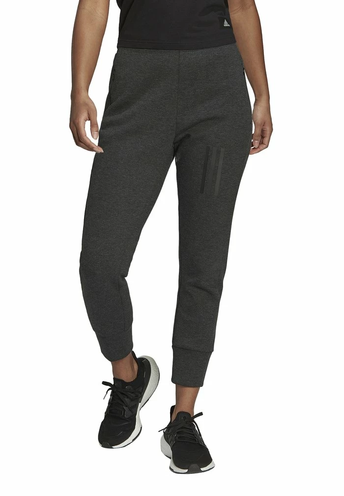 Adidas Performance MISSION VICTORY SLIM-FIT HIGH-WAIST - Tracksuit Bottoms - Black Melange 4 Adidas Performance MISSION VICTORY SLIM-FIT HIGH-WAIST - Tracksuit Bottoms - Black Melange - Image 2