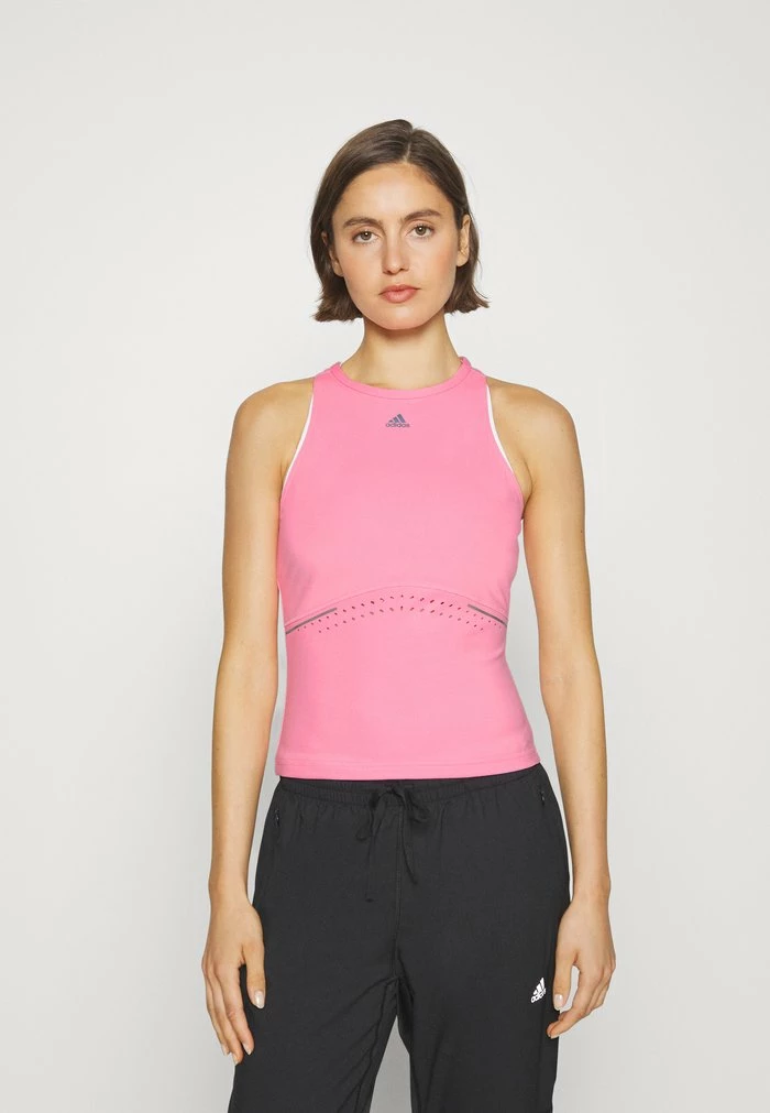 Adidas Performance HIIT 45 SECONDS FITTED TANK - Top - Bliss Pink/carbon 3 Adidas Performance HIIT 45 SECONDS FITTED TANK - Top - Bliss Pink/carbon