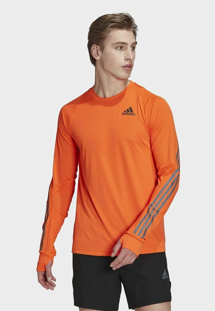 Adidas Performance RUN ICON FULL REFLECTIVE STRIPES - Long Sleeved Top - Orange 3 Adidas Performance RUN ICON FULL REFLECTIVE STRIPES - Long Sleeved Top - Orange