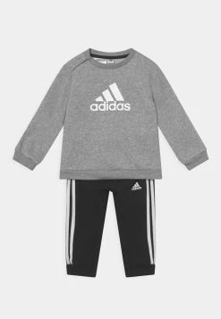 Adidas Performance I BOS JOG - Tracksuit - Medium Grey Heather/white/black