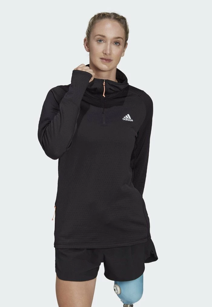 Adidas Performance X-CITY LONG SLEEVE - Fleece Jumper - Black 3 Adidas Performance X-CITY LONG SLEEVE - Fleece Jumper - Black