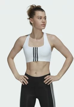 Adidas Performance POWERIMPACT - Medium Support Sports Bra - White