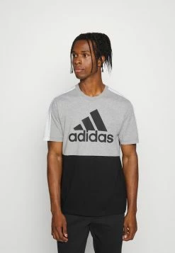 Adidas Performance Print T-shirt - Medium Grey Heather/black