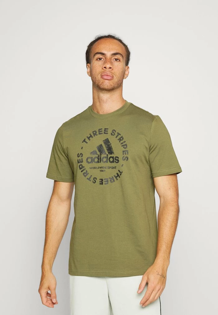 Adidas Performance Print T-shirt - Focus Olive 3 Adidas Performance Print T-shirt - Focus Olive
