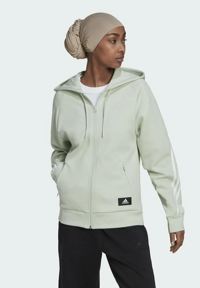 Adidas Performance FUTURE ICONS - Zip-up Sweatshirt - Green 3 Adidas Performance FUTURE ICONS - Zip-up Sweatshirt - Green