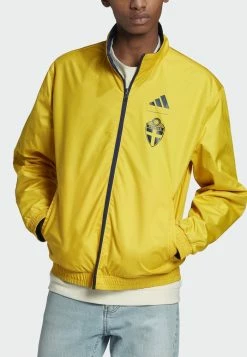 Adidas Performance SWEDEN SVFF ATHEM JACKET - National Team Wear - Blue -adidas Performance Shop 274ddc8419e34288996f40e6aa4c67ce