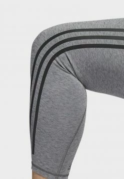 Adidas Performance OPTIME TRAINICONS STRIPES PLUS SIZE - Leggings - Grey -adidas Performance Shop 27535da0cdc440a38745c4c35a056030