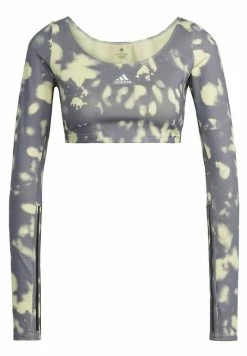 Adidas Performance HYPERGLAM CUT - Long Sleeved Top - Yellow -adidas Performance Shop 281576800d954aaa97010df3b2fde035